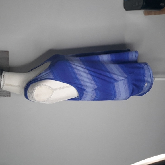 RBX Performance shades of blue and purple workout womens tank top - Picture 6 of 8